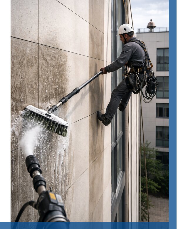 Мойка фасада из керамогранита в Железногорске от 307 р. | ВЫСОТНИК-Жлк