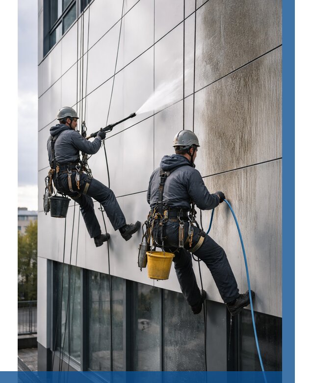 Мойка фасада из композита в Железногорске по цене от 307 р. | ВЫСОТНИК-Жлк