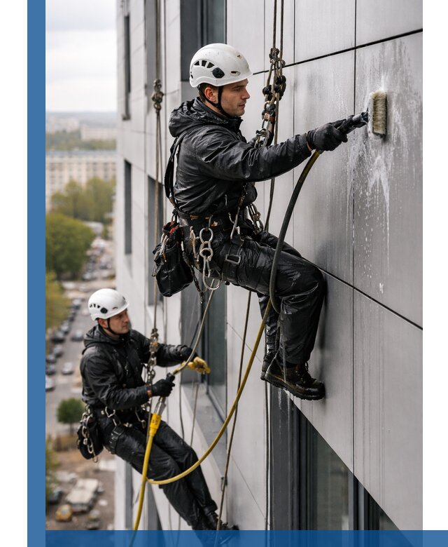 Профессиональная мойка фасада из композита в Железногорске