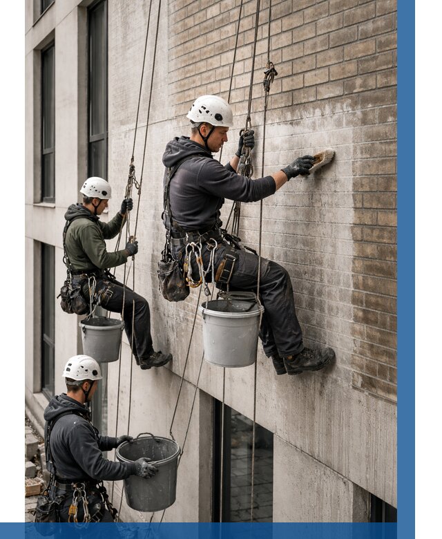 Удаление высолов с фасада в Железногорске от 256 р. | ВЫСОТНИК-Жлк