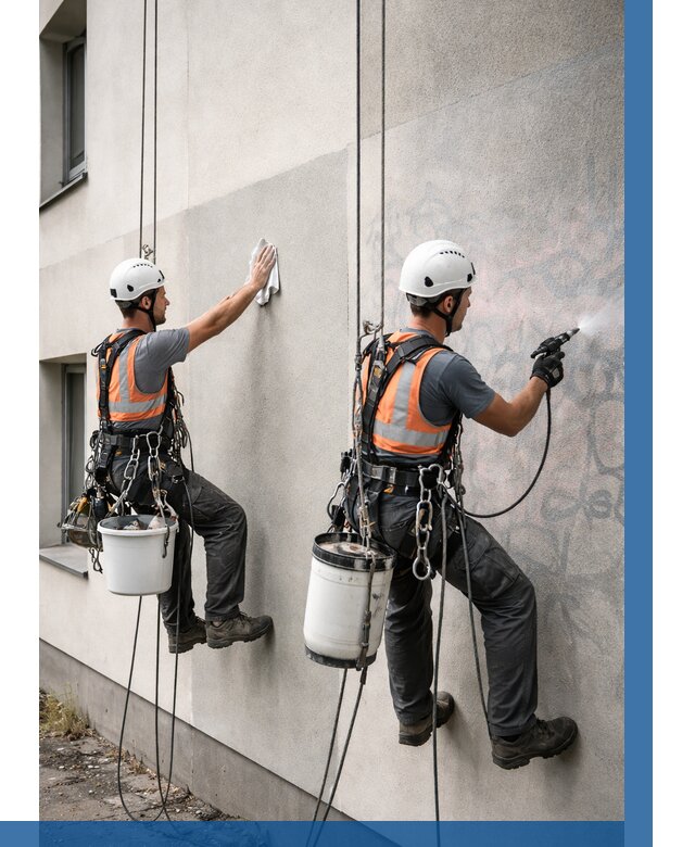 Антиграффити покрытие фасада в Железногорске от 613 р. | ВЫСОТНИК-Жлк