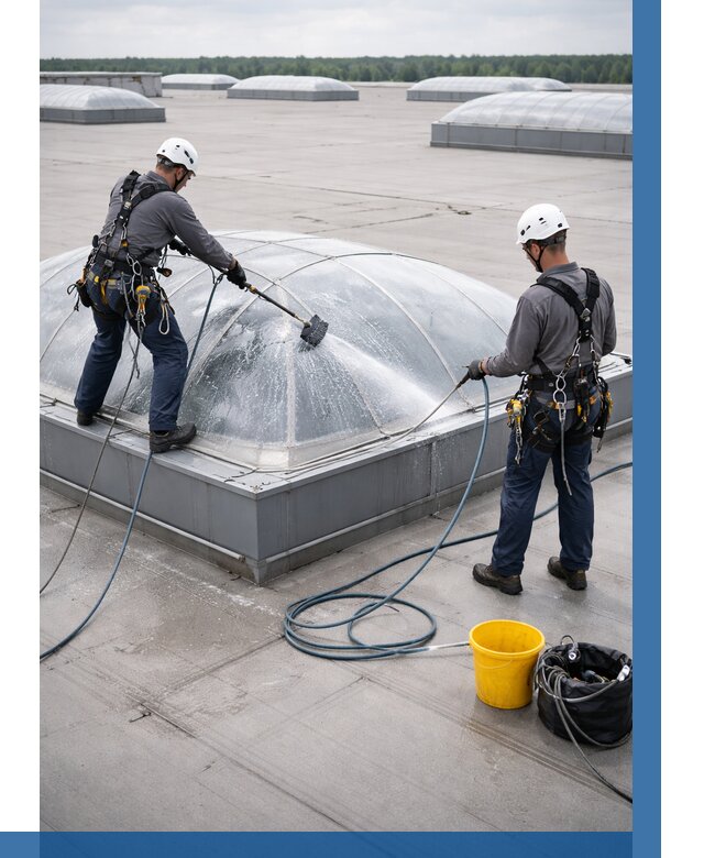 Мойка зенитных фонарей в Железногорске, заказать от 4599 р. | ВЫСОТНИК-Жлк