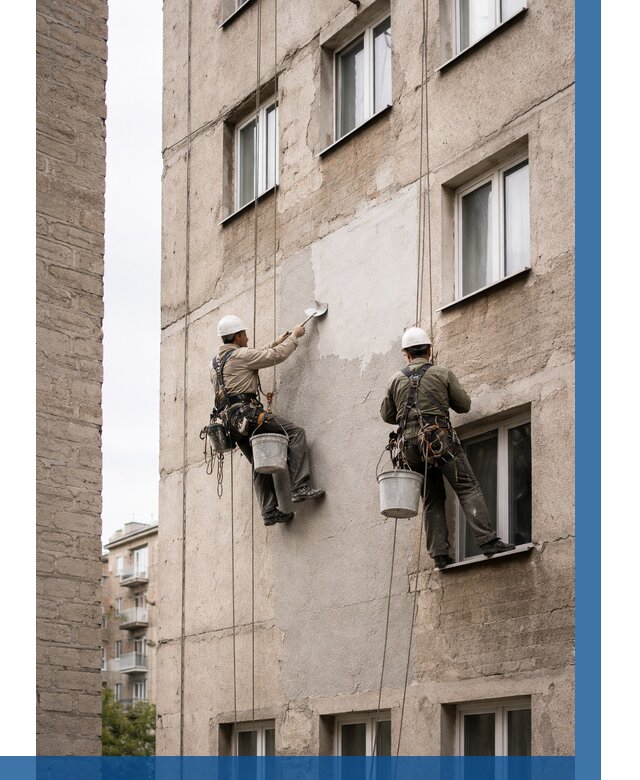 Косметический ремонт фасада в Железногорске от 1124 р. | ВЫСОТНИК-Жлк