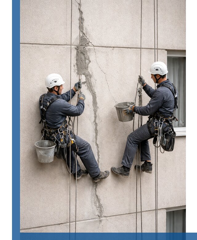 Заделка трещин на фасаде в Железногорске с гарантийным ремонтом