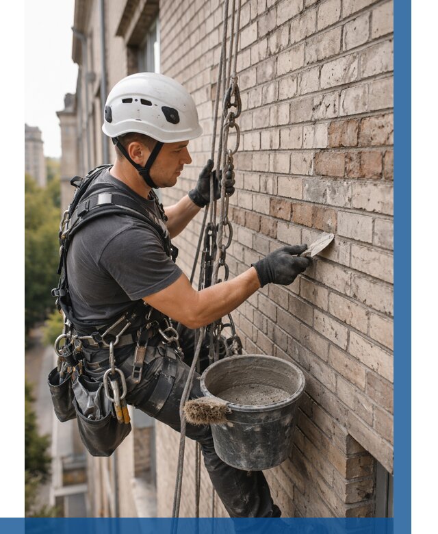 Ремонт кирпичной кладки фасада в Железногорске от 1840 р. | ВЫСОТНИК-Жлк