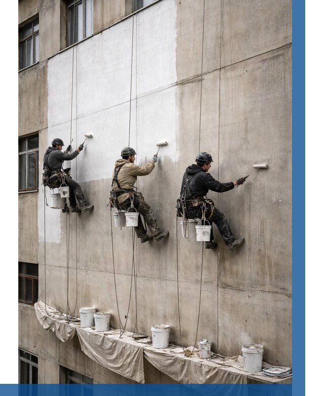 Покраска бетонного фасада в Железногорске от 358 р за м2 | ВЫСОТНИК-Жлк