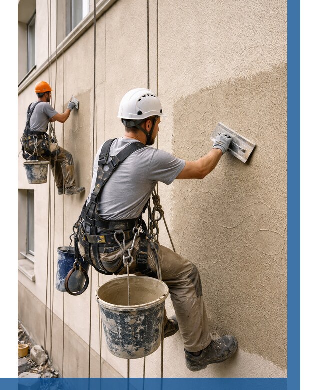 Декоративная штукатурка фасада в Железногорске от 1227 р. | ВЫСОТНИК-Жлк