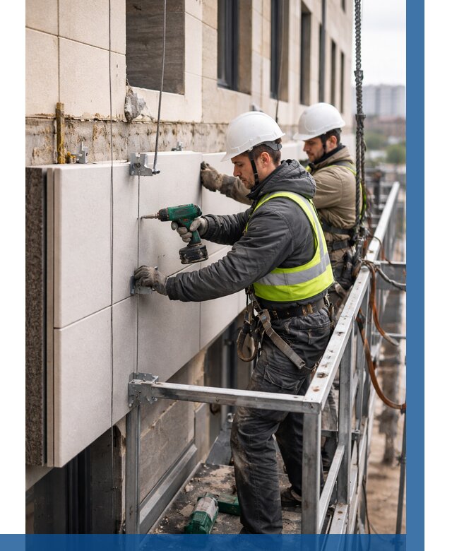 Монтаж фасадных термопанелей в Железногорске от 1533 р. | ВЫСОТНИК-Жлк