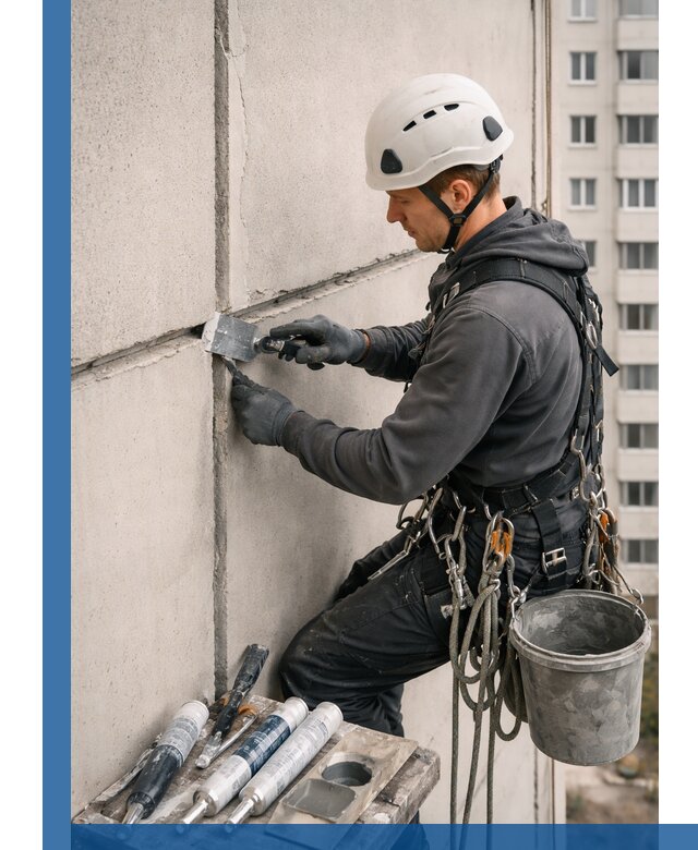 Ремонт межпанельных швов в Железногорске герметизация и восстановление
