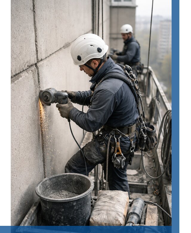 Штробление межпанельных швов в Железногорске от 1227 р. | ВЫСОТНИК-Жлк