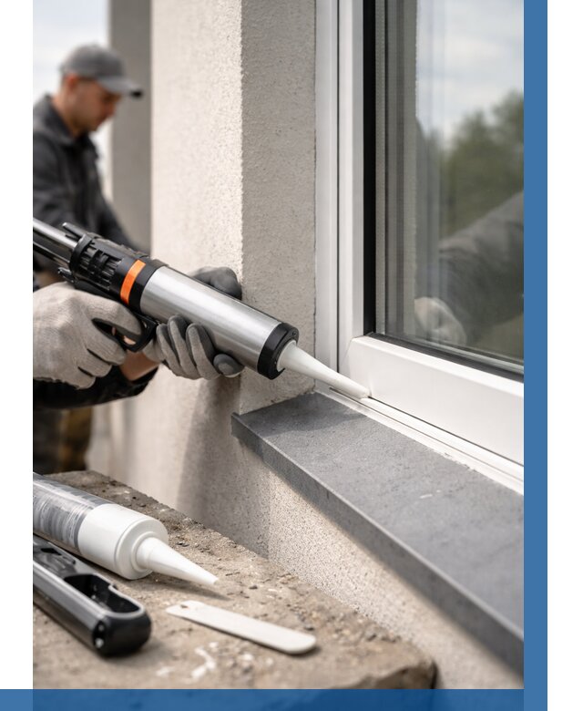 Герметизация монтажных швов окон в Железногорске от 664 р. | ВЫСОТНИК-Жлк