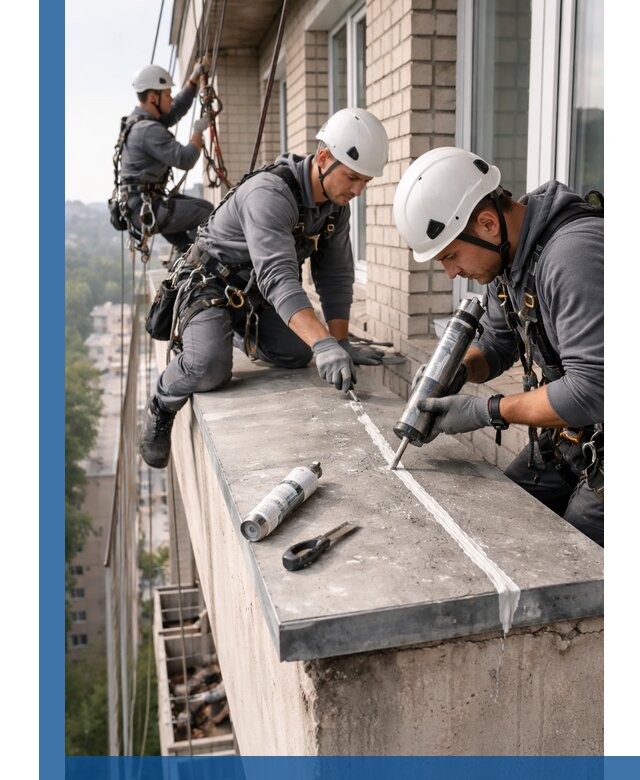 Герметизация балконного козырька в Железногорске профессионально