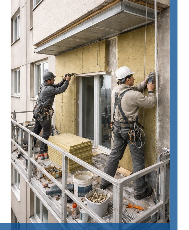 Утепление балкона снаружи в Железногорске от 1635 р. под ключ ВЫСОТНИК-Жлк