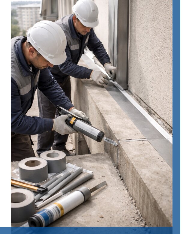 Герметизация примыкания балкона в Железногорске от 4599 р. | ВЫСОТНИК-Жлк