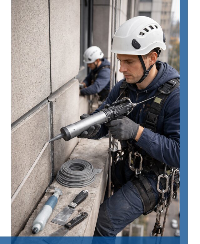 Герметизация деформационных швов фасада в Железногорске от 715 | ВЫСОТНИК-Жлк