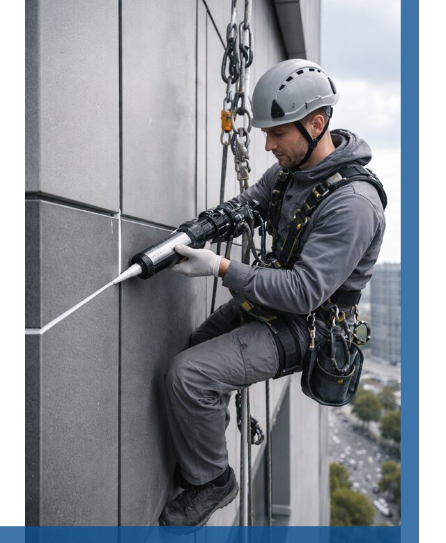 Герметизация стыков фасадных панелей в Железногорске от 6644 р.| ВЫСОТНИК-Жлк