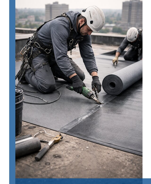 Ремонт мягкой кровли в Железногорске с выездом промальпинистов