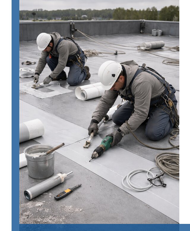 Ремонт мембранной кровли в Железногорске качественно и с гарантией