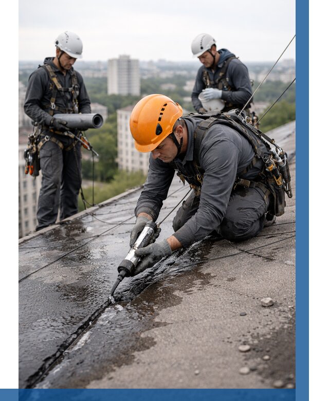 Устранение протечек кровли в Железногорске от 12265 р. | ВЫСОТНИК-Жлк