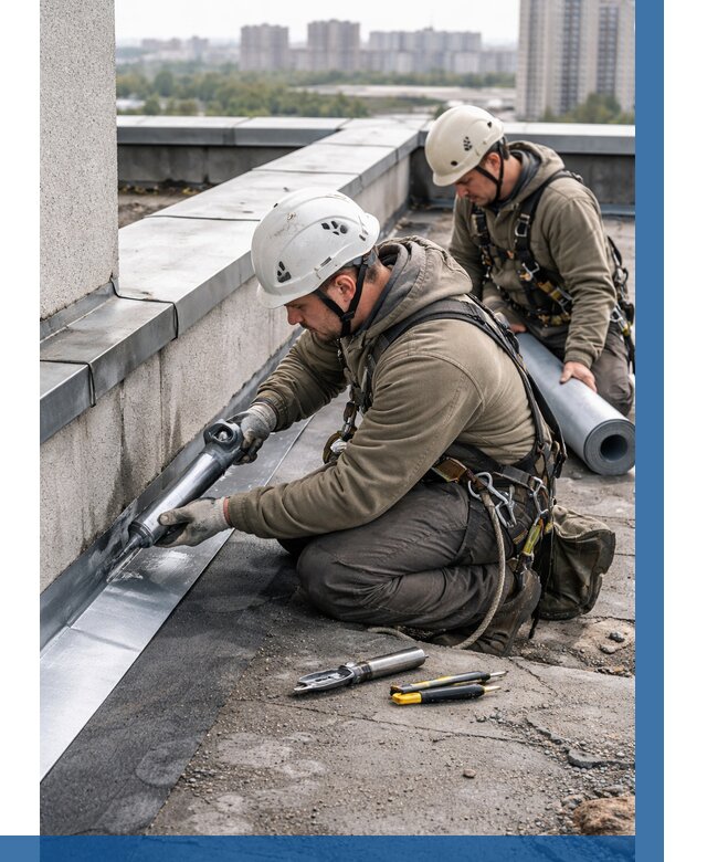 Ремонт кровельных примыканий в Железногорске от 1227 р. | ВЫСОТНИК-Жлк