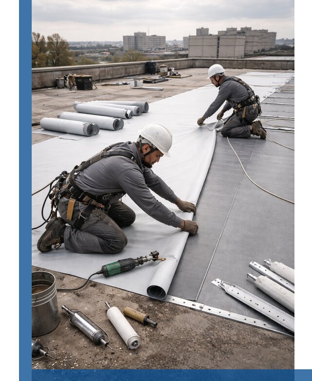 Монтаж мембранной кровли в Железногорске для промышленных зданий