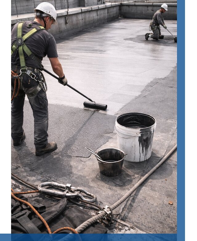 Гидроизоляция кровли жидкой резиной в Железногорске от 511 р. | ВЫСОТНИК-Жлк