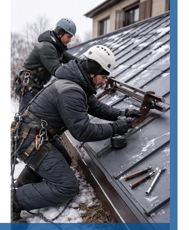 Монтаж снегозадержателей в Железногорске от 460 р. | ВЫСОТНИК-Жлк