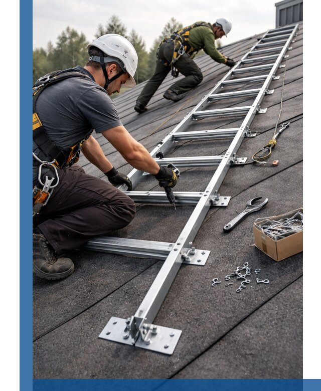 Профессиональный монтаж кровельной лестницы в Железногорске под ключ