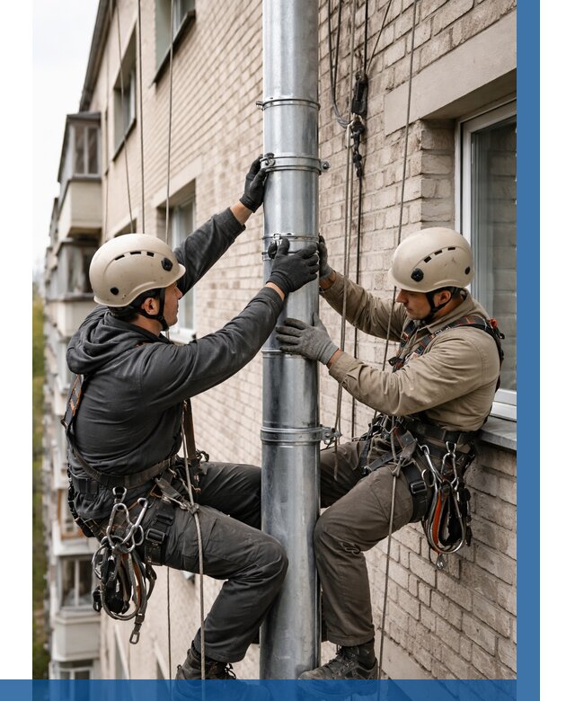 Замена водосточных труб в Железногорске от 6644 р. | ВЫСОТНИК-Жлк