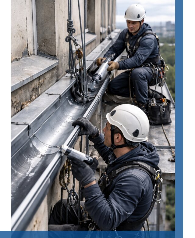 Ремонт водосточных желобов в Железногорске от 6644 р. | ВЫСОТНИК-Жлк