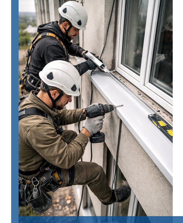 Профессиональный монтаж оконных отливов и отведения воды в Железногорске