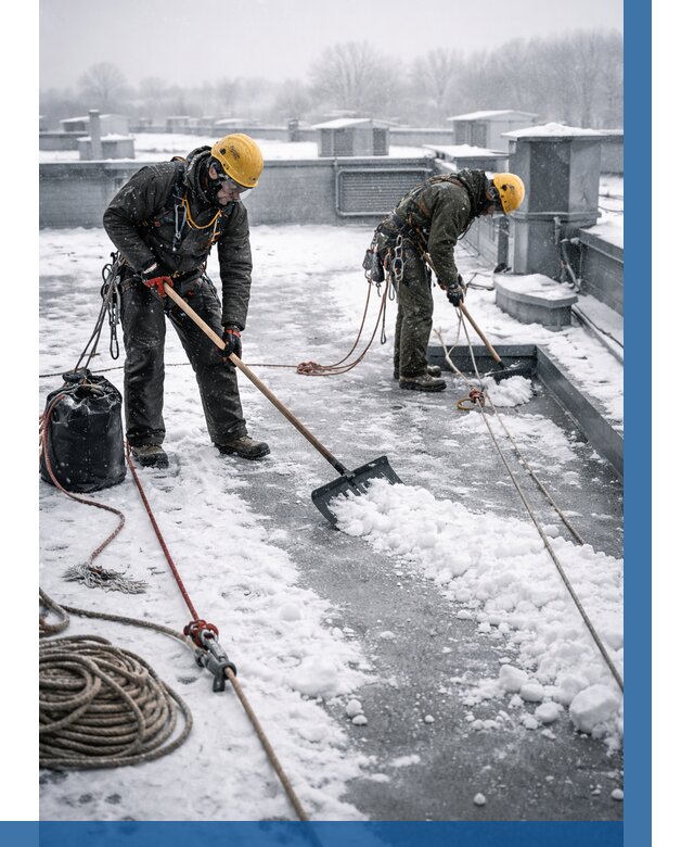 Очистка крыши от снега в Железногорске от 7666 р. | ВЫСОТНИК-Жлк