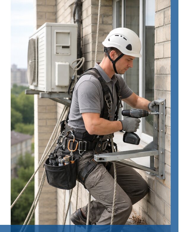 Установка кронштейнов кондиционера в Железногорске от 3577 р. | ВЫСОТНИК-Жлк