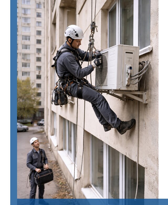 Демонтаж внешнего блока кондиционера в Железногорске профессионально