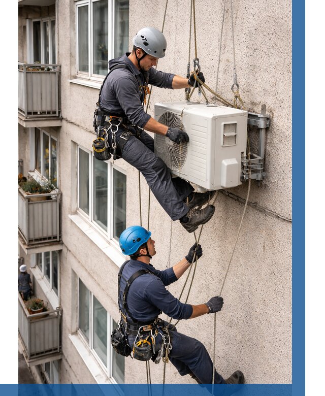 Перенос внешнего блока кондиционера в Железногорске от 9199 р.| ВЫСОТНИК-Жлк