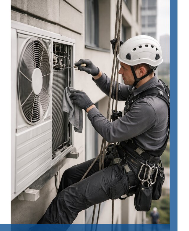 Обслуживание внешнего блока кондиционера в Железногорске от 2760 р.ВЫСОТНИК-Жлк