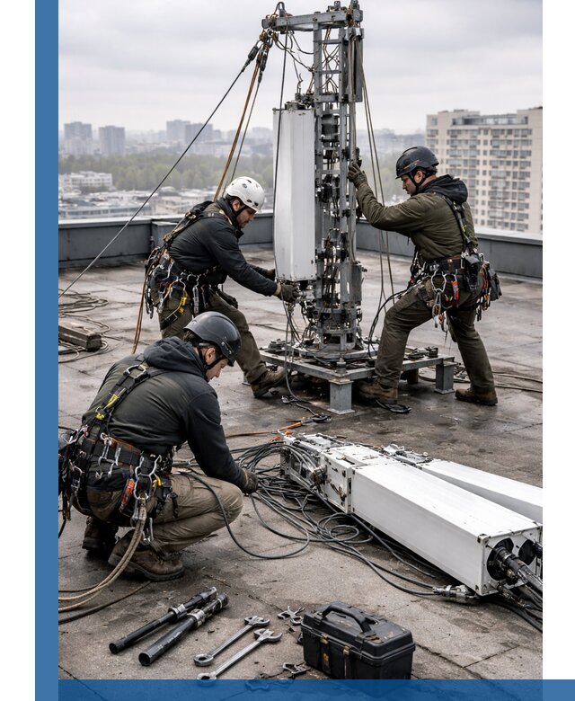 Демонтаж антенн на крыше зданий в Железногорске с гарантией