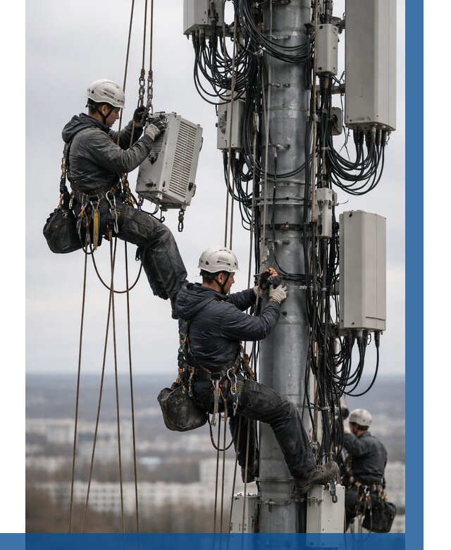 Монтаж оборудования связи на мачте в Железногорске от 7666 р. | ВЫСОТНИК-Жлк