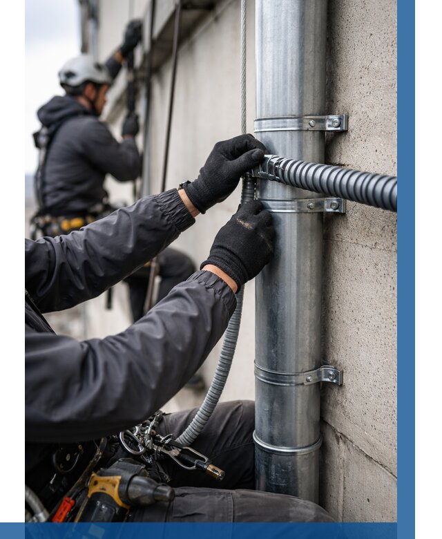 Монтаж гофры для кабеля в Железногорске от 307 р. | ВЫСОТНИК-Жлк