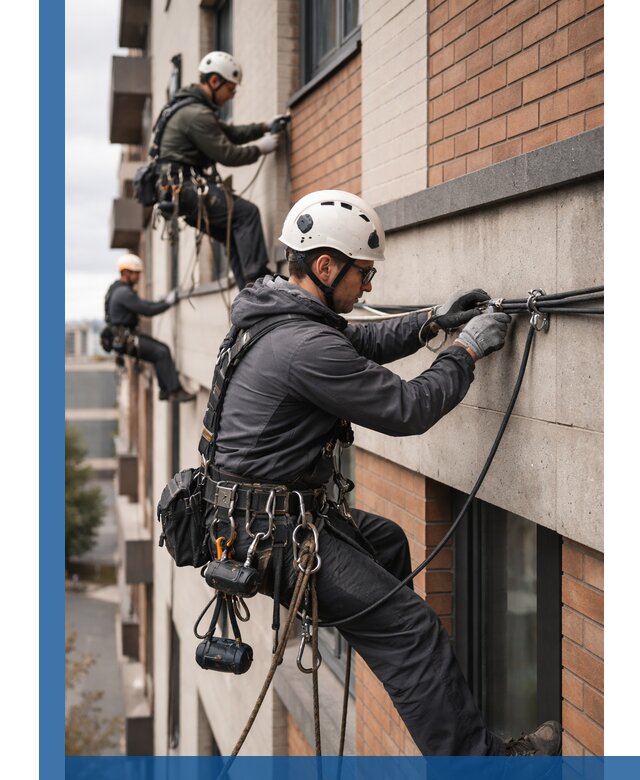 Крепление кабеля на фасаде монтаж и крепеж в Железногорске