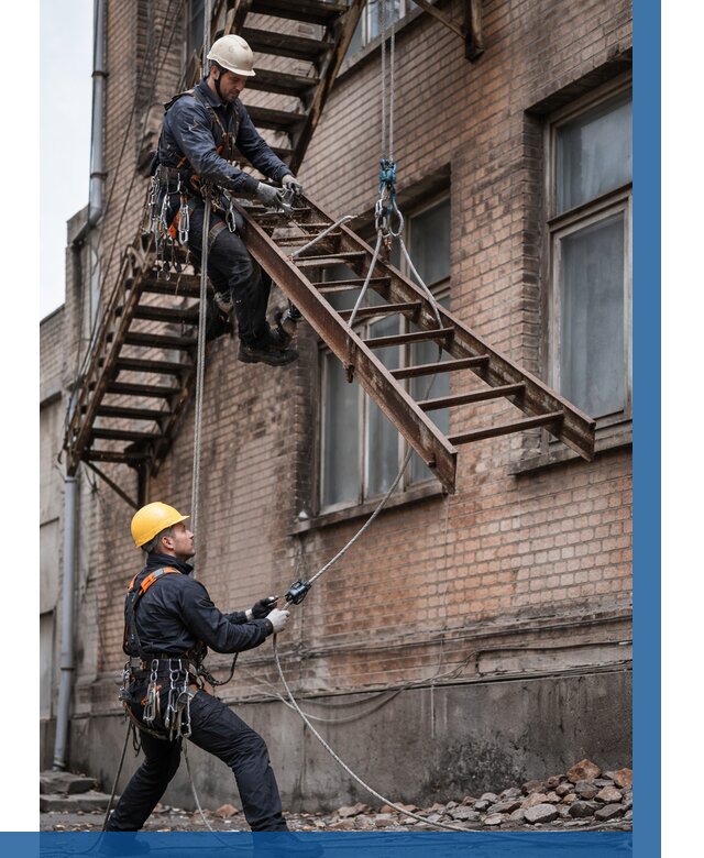 Демонтаж пожарной лестницы в Железногорске от 12265 р. | ВЫСОТНИК-Жлк