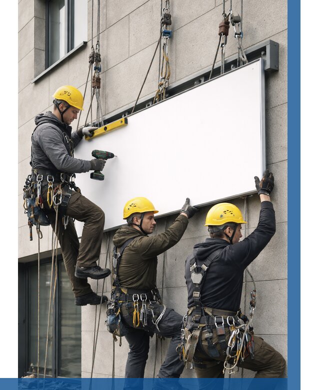 Монтаж рекламной вывески в Железногорске от 8177 р. | ВЫСОТНИК-Жлк