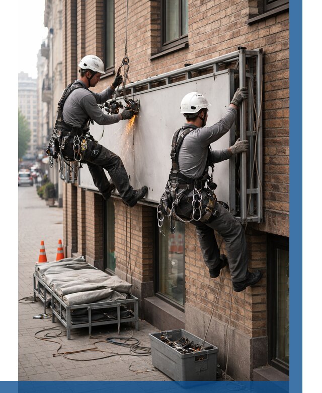 Демонтаж рекламной вывески в Железногорске от 6644 р. | ВЫСОТНИК-Жлк