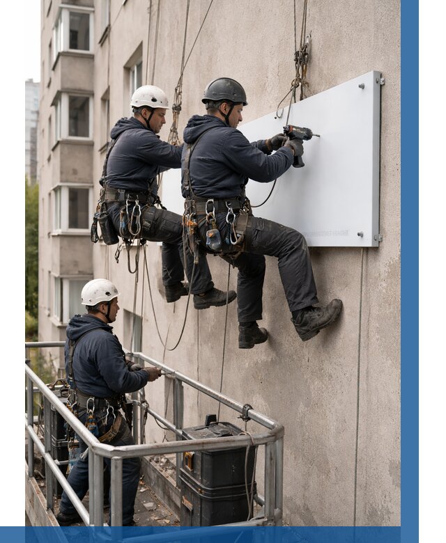 Монтаж табличек и указателей в Железногорске от 3577 р. | ВЫСОТНИК-Жлк