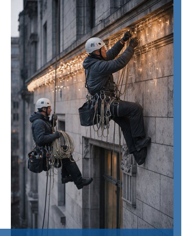 Монтаж новогодней иллюминации в Железногорске от 8688 р. | ВЫСОТНИК-Жлк