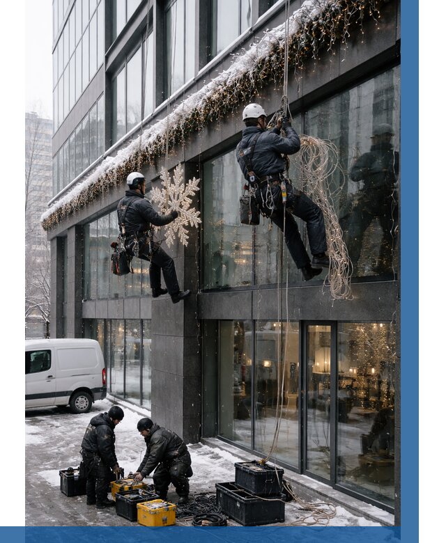 Демонтаж новогоднего оформления в Железногорске от 5622 р. | ВЫСОТНИК-Жлк