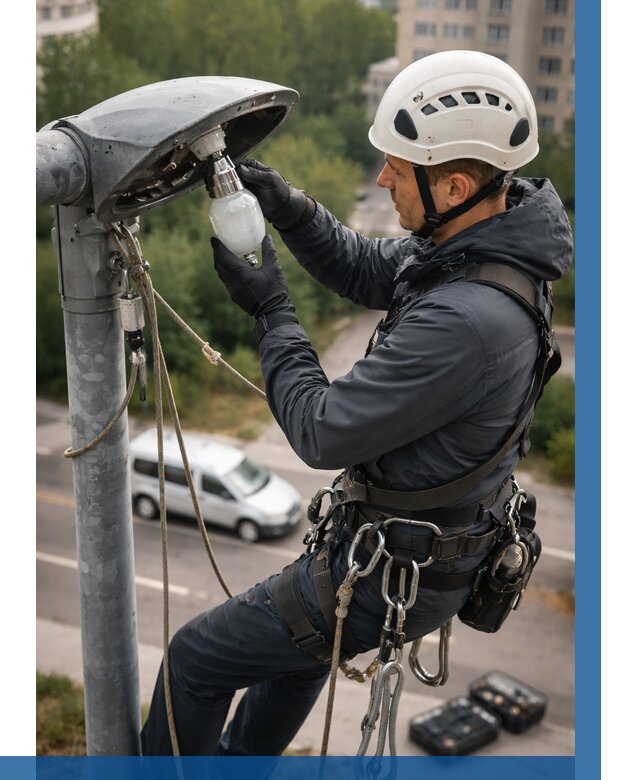 Замена ламп на высоте в Железногорске от 2555 р. | ВЫСОТНИК-Жлк