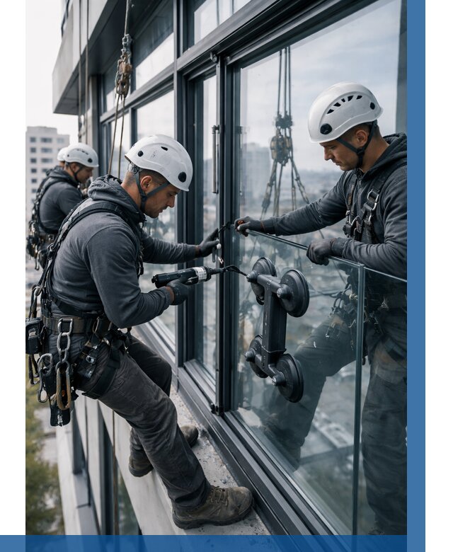 Витражное остекление зданий в Железногорске от 3577 р. | ВЫСОТНИК-Жлк