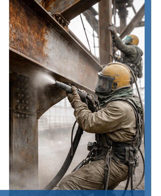 Пескоструйная очистка металлоконструкций в Железногорске по 613 р.  ВЫСОТНИК-Жлк