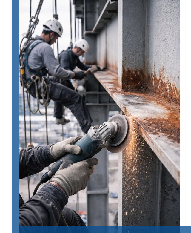 Зачистка металла от ржавчины и подготовка поверхностей в Железногорске